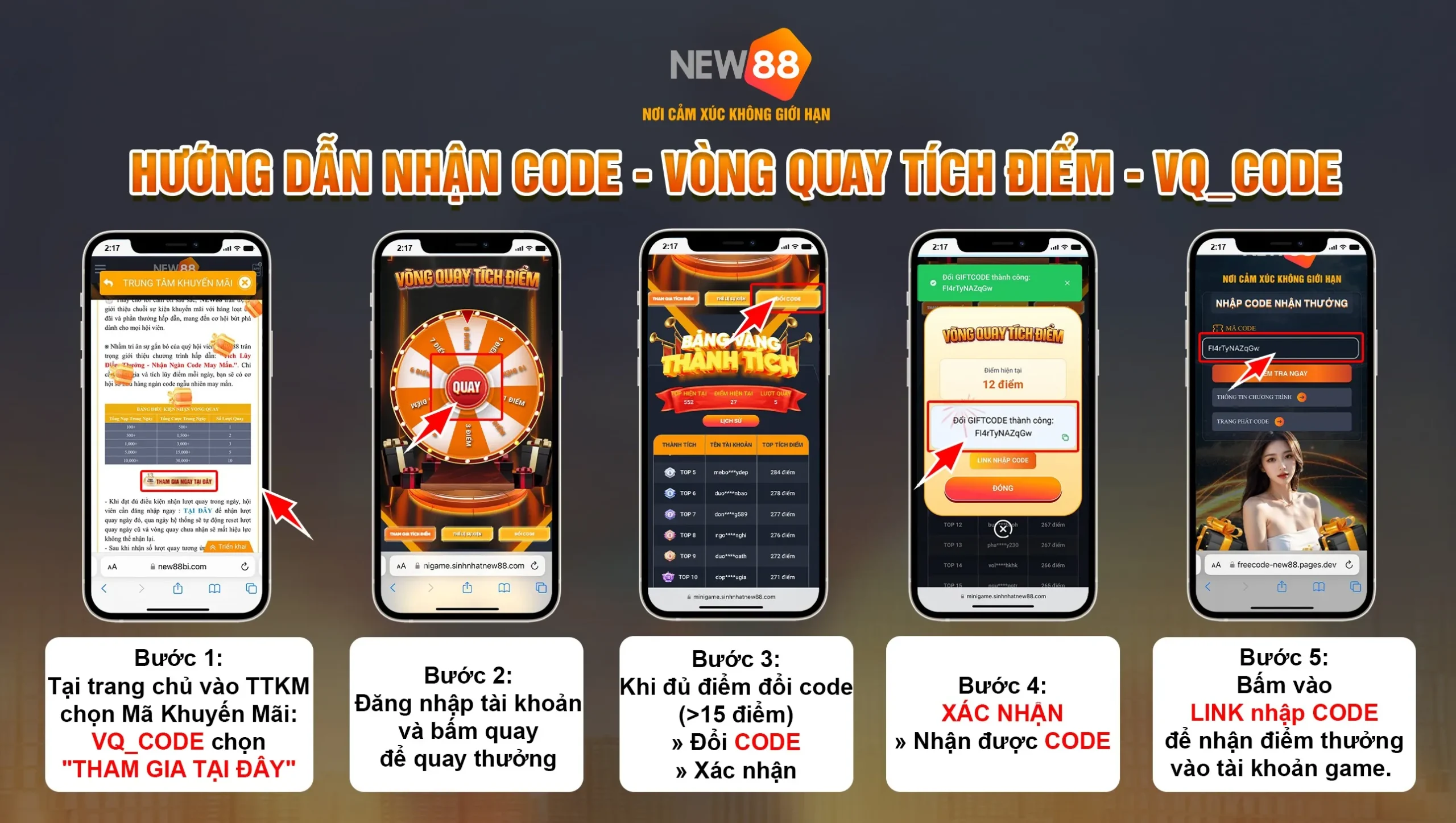 Hướng dẫn nhận lượt quay và đổi thưởng